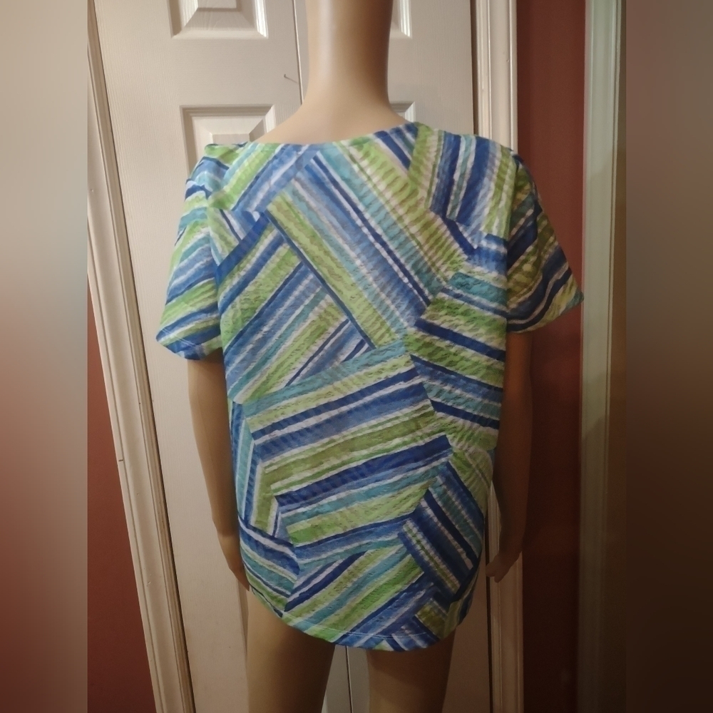 Alfred Dunner petite size pl shirt sleeve Woman blouse shirt top - Picture 2 of 4